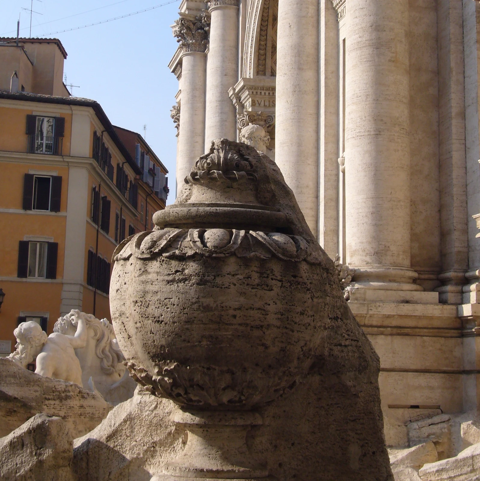 The Trevi Fountain in Rome and Nicola Salvi's spite vase